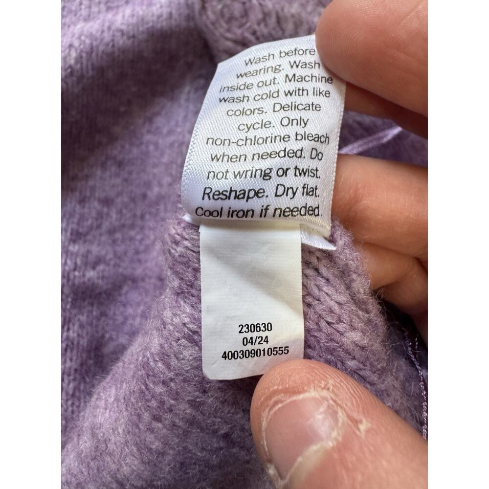 Croft & Borrow Women Size XXL Knit Open Front Cardigan Sweater Purple Classic‎ - Picture 11 of 12